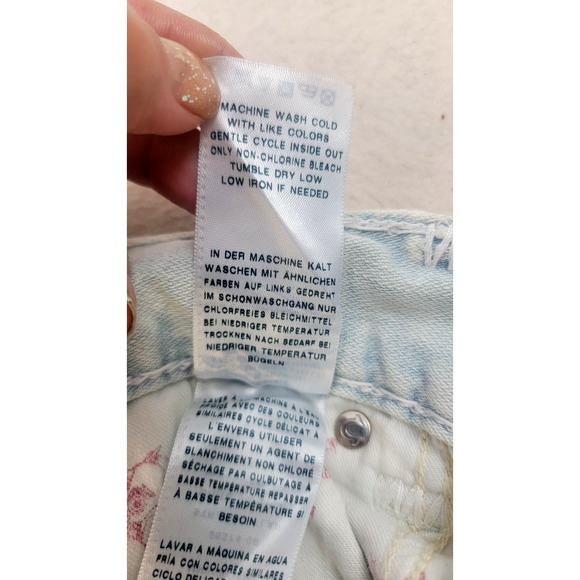 True Religion Straight Jeans Men's 36 Light Wash Distressed Denim Big Pocket Y2K - Picture 12 of 15